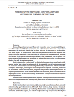 Aspecte privind prevenirea comportamentului autoagresiv în rândul deţinuţilor